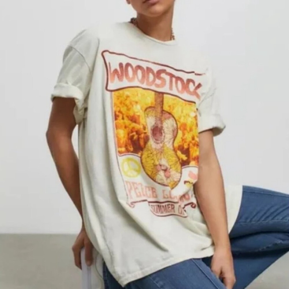 goodie two sleeves Tops - urban Outfitters Woodstock Tee by Goodie Two Sleeve Size S/M